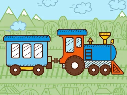 Çocuklar İçin Tren Boyama