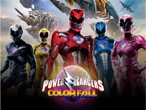 Power Rangers Color Fall - Pin Pull - Bulmaca Oyunu