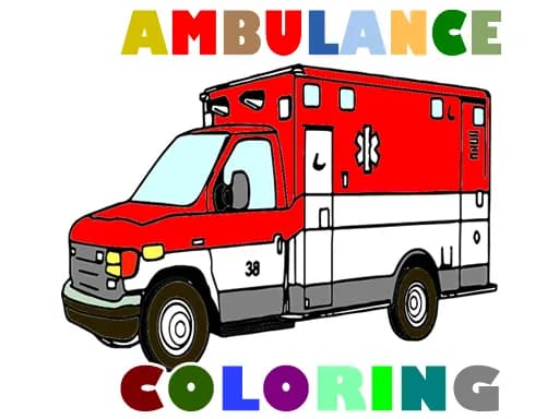 Ambulans Kamyonları Boyama Sayfaları