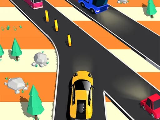 Traffic Car Run 2D : Araba oyunları