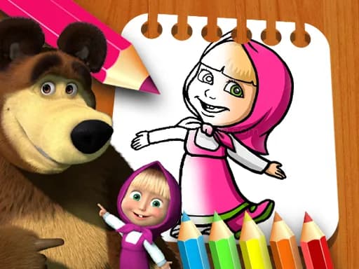 Masha & the Bear Boyama Kitabı