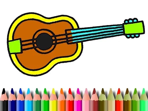 BTS Müzik Aleti Boyama Kitabı