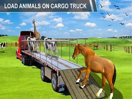 Hayvan Kargo Taşıma Kamyonu Oyunu 3D