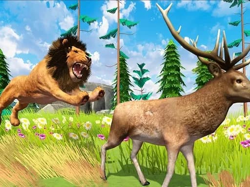 Gerçekçi Aslan Avcılığı Hayvanı 2024